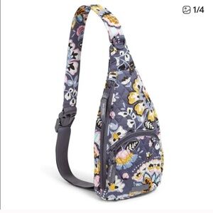 Vera Bradley Women’s Charmont Meadow Essential Compact Sling Backpack Gray/Blue